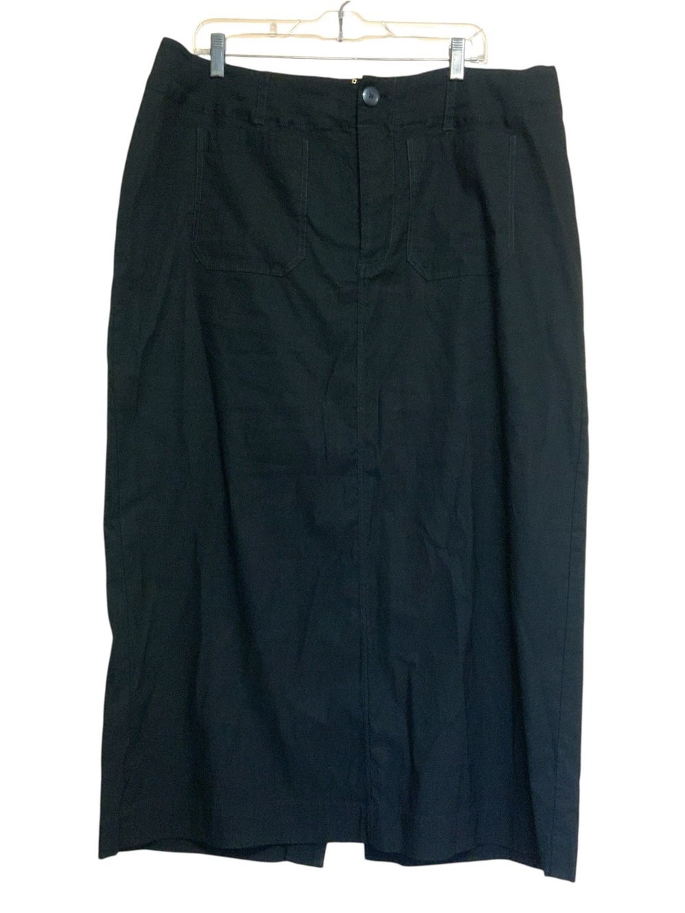 MAEVE By Anthropologie The Colette Maxi Skirt Women's Size 1X Black Career - Picture 4 of 10